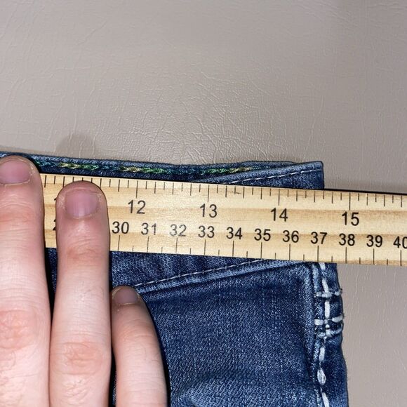 Wrangler Rock 47 Ultra Low Rise Jeans Size 27x32 Blue - Picture 4 of 6